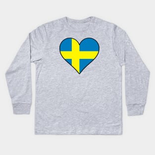 I Love Sweden Kids Long Sleeve T-Shirt